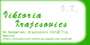 viktoria krajcsovics business card